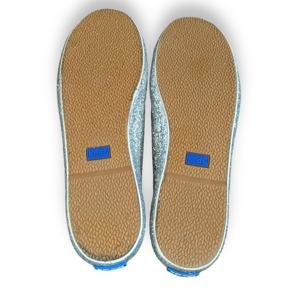 Keds X Kate Spade New York All-over Glitter Sneakers Flats Silver Size 8 - Picture 4 of 10